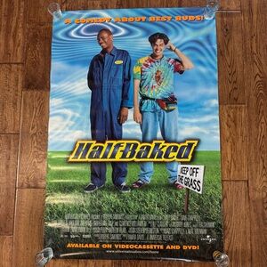 🎬Vintage Half Baked Movie Theatre Poster ~ 40”x27”🎬